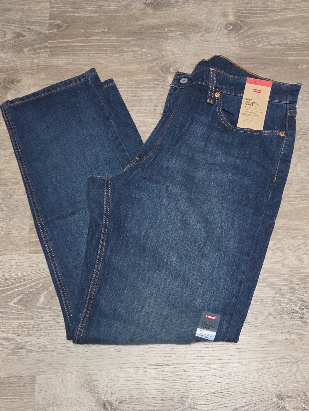 Levi's 541 Athletic Tape Blue Jeans Sits At Your Waist Size 36 X 34 - NWT